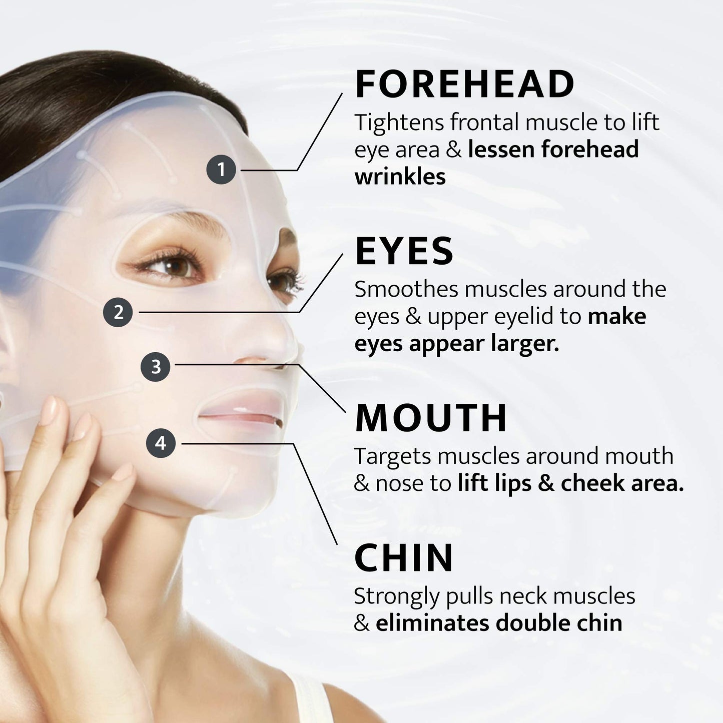 DOCTORCOS Super Lifting Skin Mask Set | Silicone Mask (Reusable) + Aqua Glow Mask (3.71 oz) + Fill up Wrinkle Cream (1.69 oz)