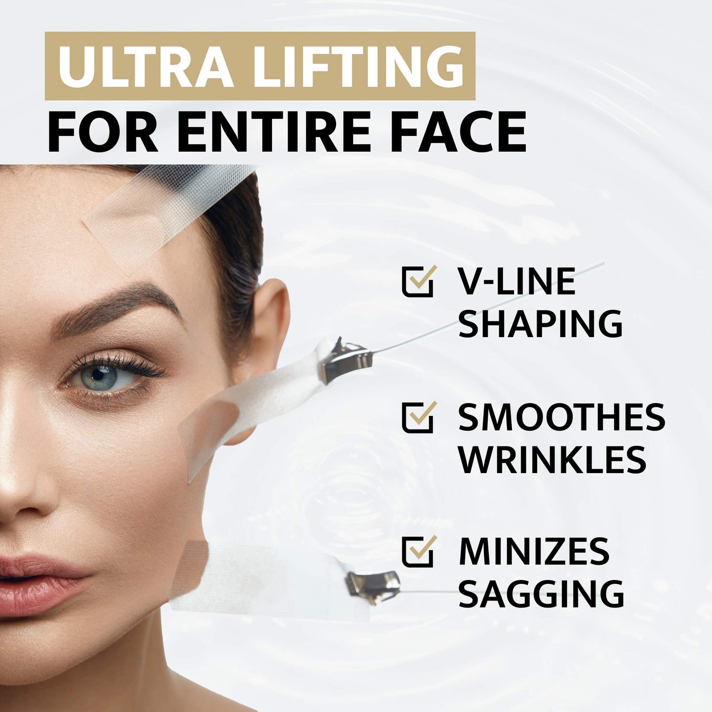 DOCTORCOS Super Lifting Skin Mask Set | Silicone Mask (Reusable) + Aqua Glow Mask (3.71 oz) + Fill up Wrinkle Cream (1.69 oz)